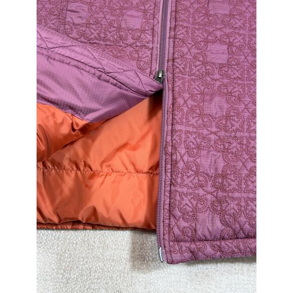 Horny Toad Women Small Pink Embroidered Zip Front Vest Lightweight Outdoor Layer - Picture 10 of 13